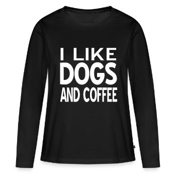 Canine - T-shirt manches longues Premium bio Femme - noir - Devant - Julia (174cm)