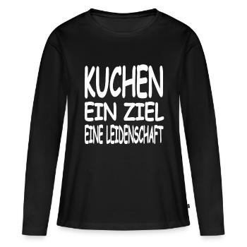 Gâteau - T-shirt manches longues Premium bio Femme - noir - Devant - Julia (174cm)