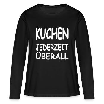 Gâteau - T-shirt manches longues Premium bio Femme - noir - Devant - Julia (174cm)