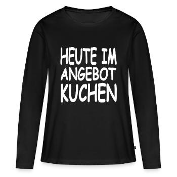 Gâteau - T-shirt manches longues Premium bio Femme - noir - Devant - Julia (174cm)