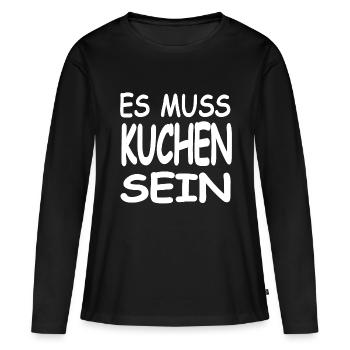 Gâteau - T-shirt manches longues Premium bio Femme - noir - Devant - Julia (174cm)