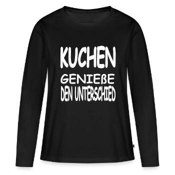 Gâteau - T-shirt manches longues Premium bio Femme - noir - Devant - Julia (174cm)