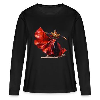 Les toreros, un combat contre les préjugés - T-shirt manches longues Premium bio Femme - noir - Devant - Julia (174cm)