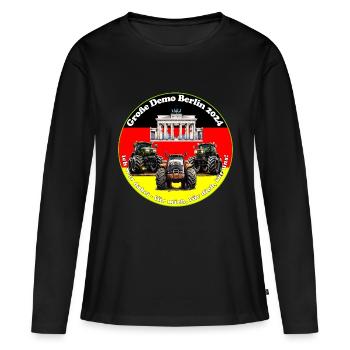 Le peuple est souverain en Allemagne - T-shirt manches longues Premium bio Femme - noir - Devant - Julia (174cm)