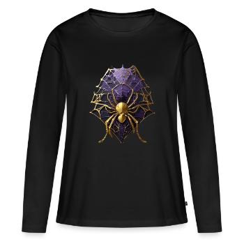 Araignée - T-shirt manches longues Premium bio Femme - noir - Devant - Julia (174cm)