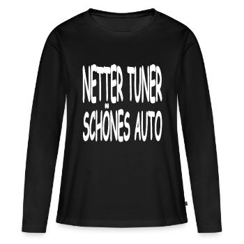 Tuner - Frauen Premium Bio Langarmshirt - Schwarz - Vorne - Julia (174cm)