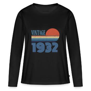 Jahrgang 1932 - Frauen Premium Bio Langarmshirt - Schwarz - Vorne - Julia (174cm)