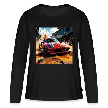 Rally Raid #2 - T-shirt manches longues Premium bio Femme - noir - Devant - Julia (174cm)