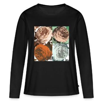 Rosenquartet - Frauen Premium Bio Langarmshirt - Schwarz - Vorne - Julia (174cm)