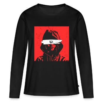 Action antifasciste 161 - T-shirt manches longues Premium bio Femme - noir - Devant - Julia (174cm)