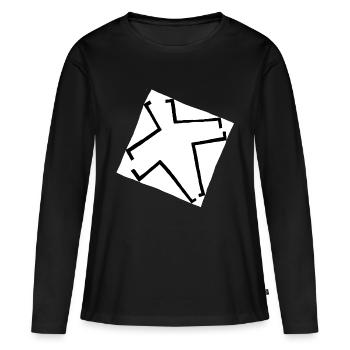Bannière de la Fraternité - T-shirt manches longues Premium bio Femme - noir - Devant - Julia (174cm)