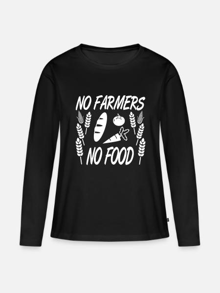 Bauer - Frauen Premium Bio Langarmshirt - Schwarz