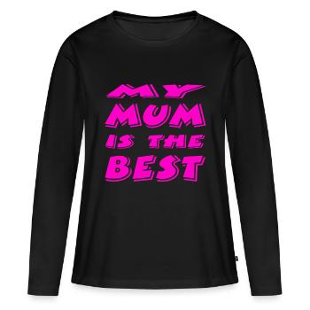 Mutter - Frauen Premium Bio Langarmshirt - Schwarz - Vorne - Julia (174cm)