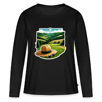 Sauerland Region - Women's Premium Organic Long Sleeve Shirt - black - Front - Julia (174cm)