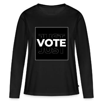 Just Vote Election Design - Women's Premium Organic Long Sleeve Shirt - black - Front - Julia (174cm)