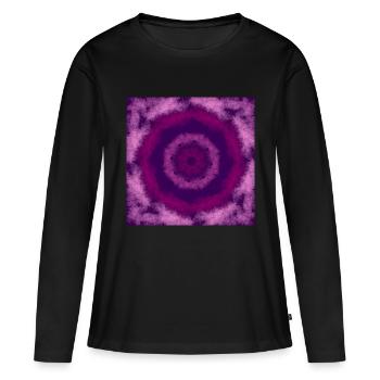 rose, violet - T-shirt manches longues Premium bio Femme - noir - Devant - Julia (174cm)