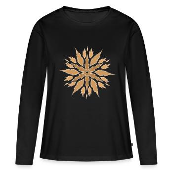 Soleil du moyen orient - T-shirt manches longues Premium bio Femme - noir - Devant - Julia (174cm)