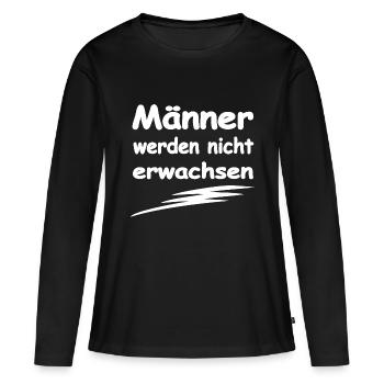 Männer - Frauen Premium Bio Langarmshirt - Schwarz - Vorne - Julia (174cm)