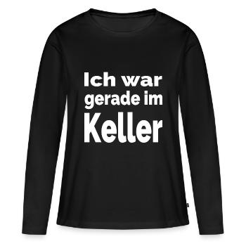Keller - Frauen Premium Bio Langarmshirt - Schwarz - Vorne - Julia (174cm)