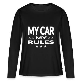 Auto - Frauen Premium Bio Langarmshirt - Schwarz - Vorne - Julia (174cm)