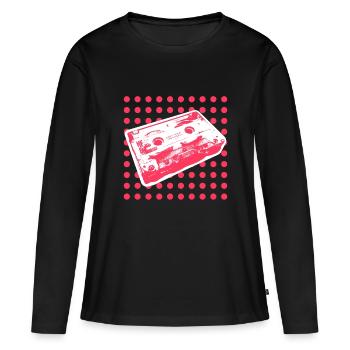 Enfants des années 90 - point rouge - T-shirt manches longues Premium bio Femme - noir - Devant - Julia (174cm)