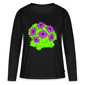 Jolie 6 Fleurs Arbuste Arbuste Fleurs Plante - T-shirt manches longues Premium bio Femme - noir - Devant - Julia (174cm)