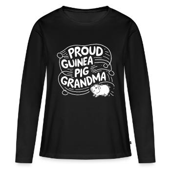 Proud guinea pig grandma - Women's Premium Organic Long Sleeve Shirt - black - Front - Julia (174cm)