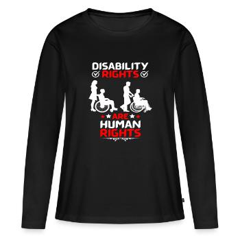 Disability Rights Are Human Rights - Women's Premium Organic Long Sleeve Shirt - black - Front - Julia (174cm)