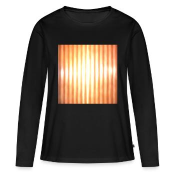 La lumière derrière un processus - T-shirt manches longues Premium bio Femme - noir - Devant - Julia (174cm)