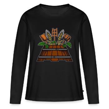 Logo de l’infuseur - T-shirt manches longues Premium bio Femme - noir - Devant - Julia (174cm)
