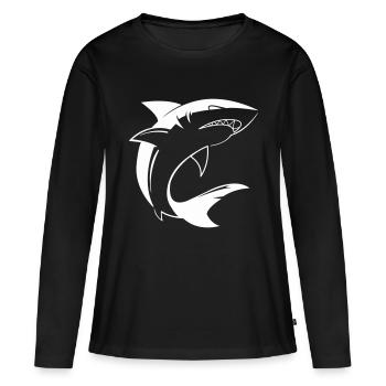 Hai Shark - T-shirt manches longues Premium bio Femme - noir - Devant - Julia (174cm)