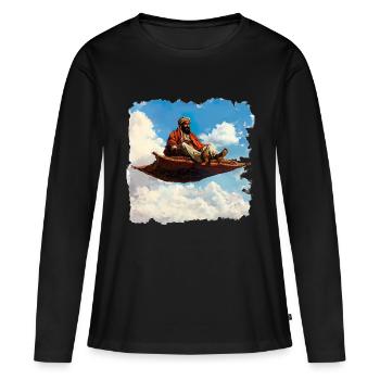 The flying carpet is a symbol of freedom - Women's Premium Organic Long Sleeve Shirt - black - Front - Julia (174cm)