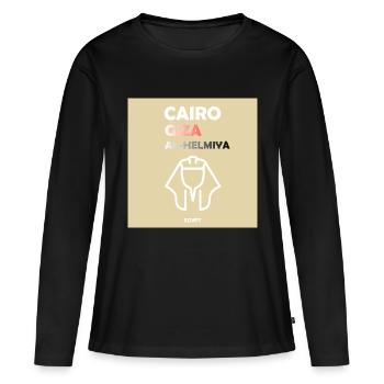 Le Caire, Égypte - T-shirt manches longues Premium bio Femme - noir - Devant - Julia (174cm)
