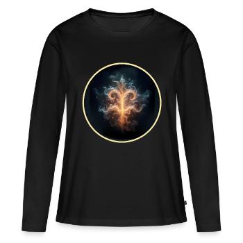 In symbol - Women's Premium Organic Long Sleeve Shirt - black - Front - Julia (174cm)