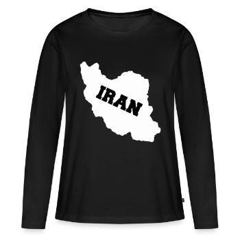 Iran - T-shirt manches longues Premium bio Femme - noir - Devant - Julia (174cm)