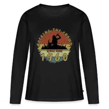 65th Birthday Rocking the crowd SNG 06/1960 - Women's Premium Organic Long Sleeve Shirt - black - Front - Julia (174cm)