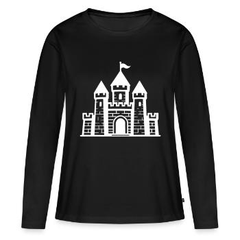 Château Symbole Château - T-shirt manches longues Premium bio Femme - noir - Devant - Julia (174cm)
