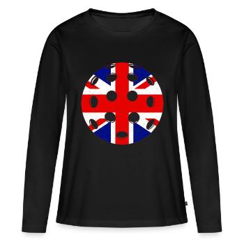 Pickleball Royaume-Uni - T-shirt manches longues Premium bio Femme - noir - Devant - Julia (174cm)