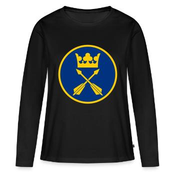 Luftwaffe von Dalarna - Frauen Premium Bio Langarmshirt - Schwarz - Vorne - Julia (174cm)