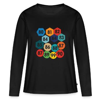 80er Jahre Autoaufkleber - Frauen Premium Bio Langarmshirt - Schwarz - Vorne - Julia (174cm)