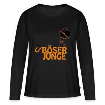 böser junge - Frauen Premium Bio Langarmshirt - Schwarz - Vorne - Julia (174cm)