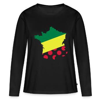 Tour de France - T-shirt manches longues Premium bio Femme - noir - Devant - Julia (174cm)