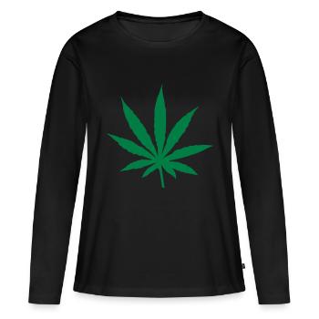 Cannabis - Women's Premium Organic Long Sleeve Shirt - black - Front - Julia (174cm)