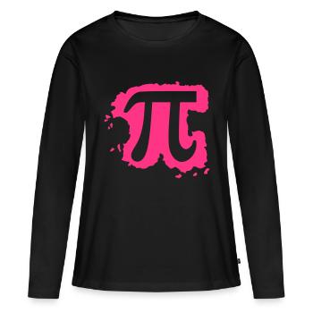 Pi - T-shirt manches longues Premium bio Femme - noir - Devant - Julia (174cm)