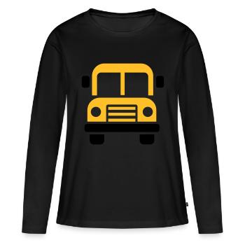 Bus - T-shirt manches longues Premium bio Femme - noir - Devant - Julia (174cm)
