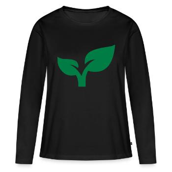 Plante - T-shirt manches longues Premium bio Femme - noir - Devant - Julia (174cm)