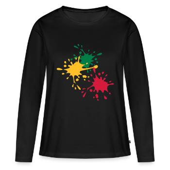 Farbe - Frauen Premium Bio Langarmshirt - Schwarz - Vorne - Julia (174cm)