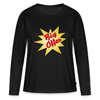 Offer / Angebot / Big Offer - Frauen Premium Bio Langarmshirt - Schwarz - Vorne - Julia (174cm)