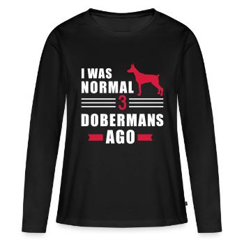 Dobermann - Frauen Premium Bio Langarmshirt - Schwarz - Vorne - Julia (174cm)