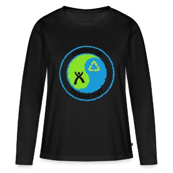 Cache in trash out - Women's Premium Organic Long Sleeve Shirt - black - Front - Julia (174cm)